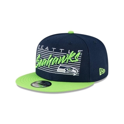 Sapca New Era Seattle Seahawks NFL Retro 9FIFTY Snapback - Albastri